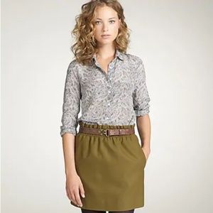 J. Crew The Perfect Shirt Cloud Paisley Size 8